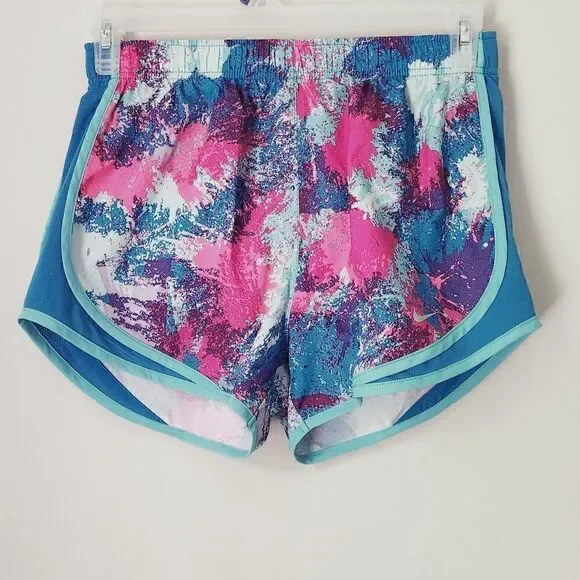 Nike Dri-Fit Tempo Running Shorts in Splatter Print Size Small - Picture 1 of 7